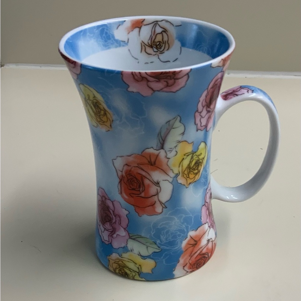 Barnes & Noble Blue Floral Mug